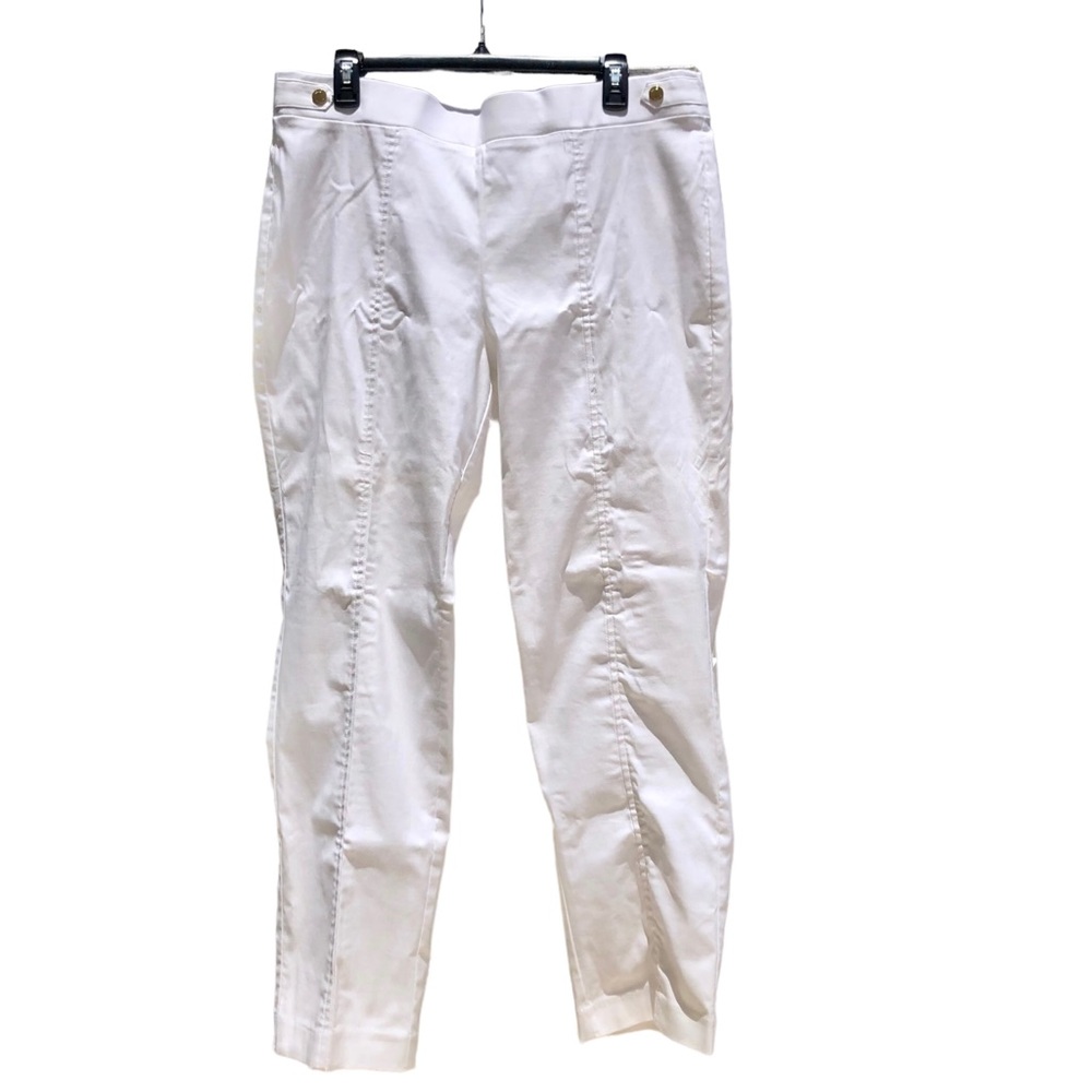 Anne Klein White Pair of Pants with Gold Buttons (Sz 14) NWOT